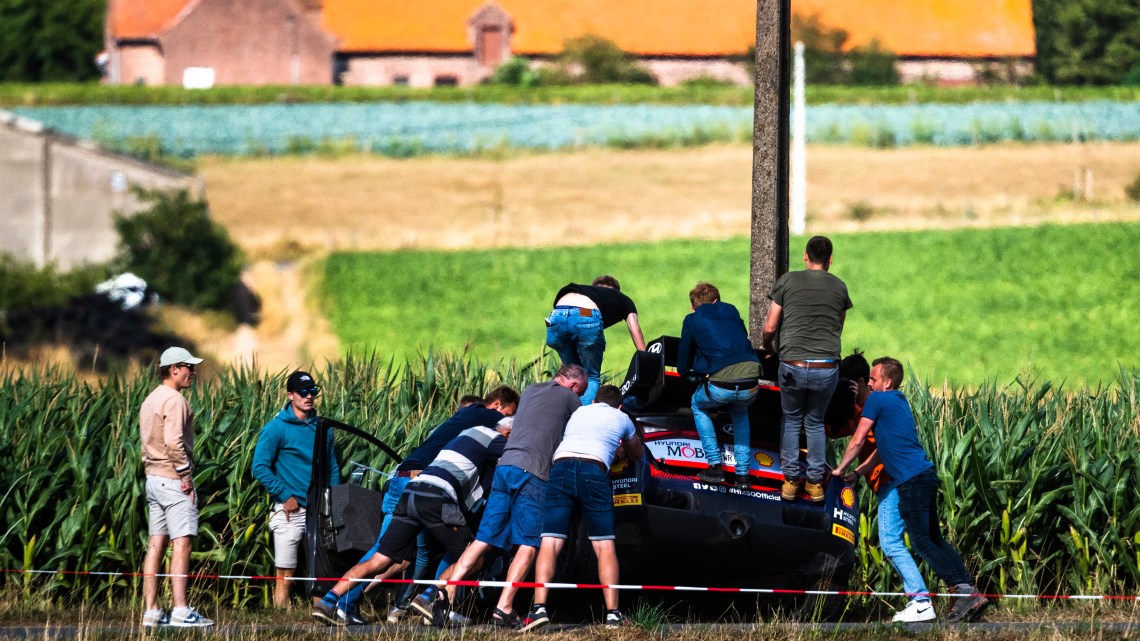 WRC Rally Belgium: Tanak leads after Neuville crashes