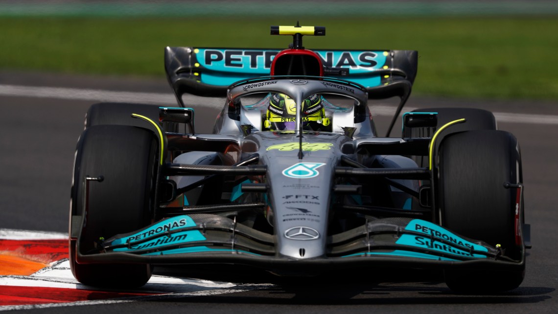 F1 Mexican GP: Russell tops FP2 as Leclerc crashes