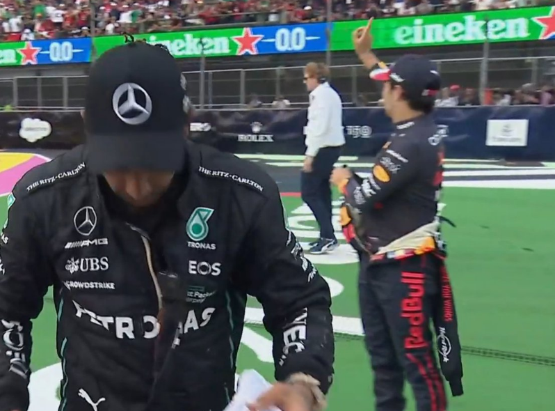 Perez wags finger at home crowd amongst boos