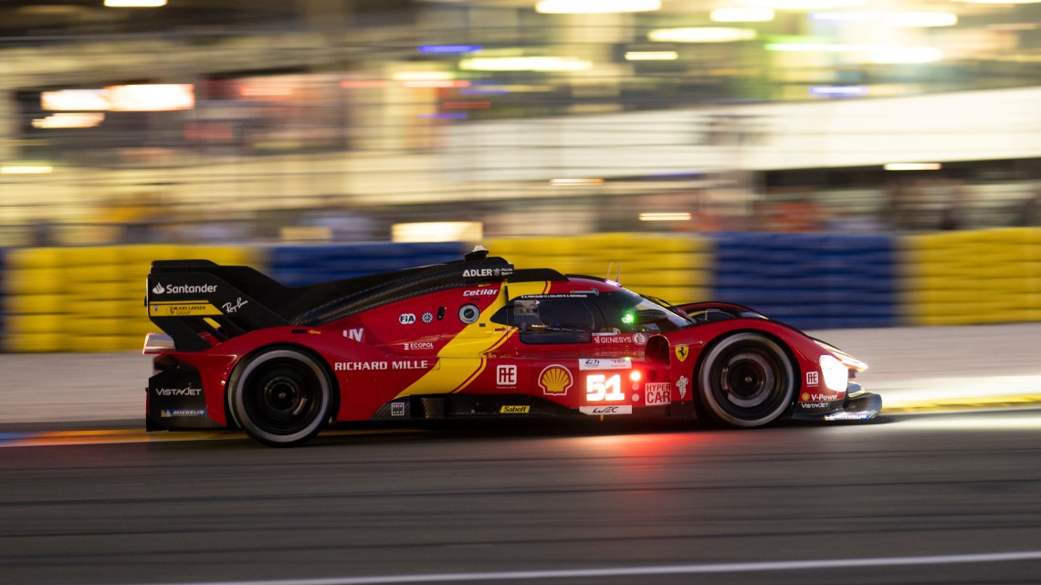 Le Mans 24 Hours: Ferrari leads at halfway point as one Toyota retires