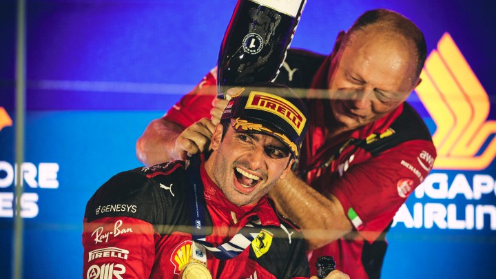 Sainz ends Red Bull’s and Verstappen’s F1 winning streak with victory in Singapore GP