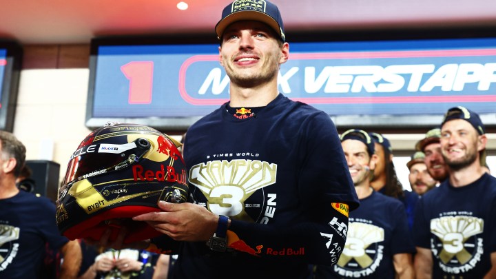 Verstappen gets special helmet to celebrate third title win