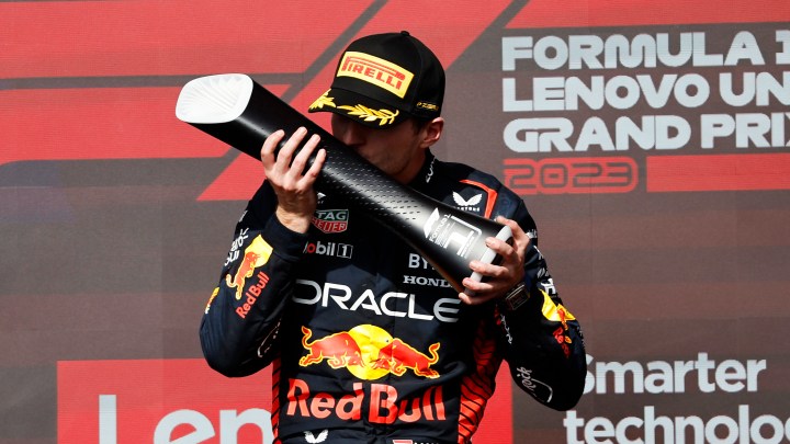 Verstappen holds off Hamilton’s late charge to take 50th win in F1 US GP