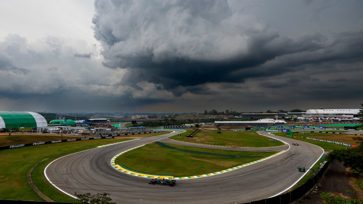 Scary scenes as grandstand roof rips off after Brazil GP storm