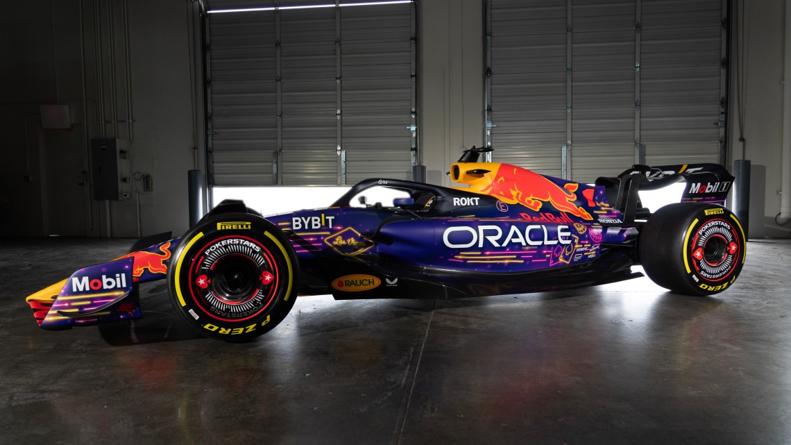 Red Bull reveal the ‘Neon Bull’ ahead of Las Vegas GP