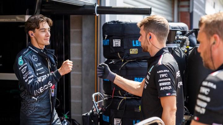 Russell at risk of punishment for technical infringement after Belgian GP