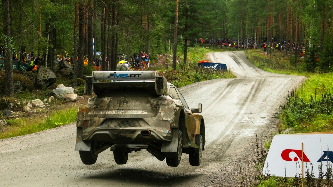 Gregoire Munster crashes out in Rally Finland on SS11