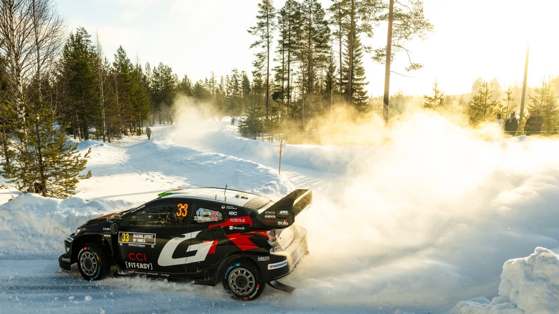 Evans leads penultimate day of WRC Rally Sweden 2025