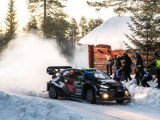 Elfyn Evans (GB) Scott Martin (GB) Of team TOYOTA GAZOO RACING WRT are seen performing during the World Rally Championship Sweden in Umea, Sweden on 16,February. 2025 // Jaanus Ree / Red Bull Content Pool // SI202502160237 // Usage for editorial use only //