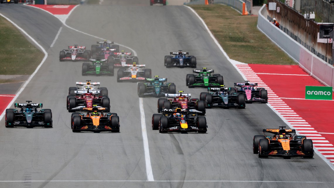 Piastri leads McLaren 1-2 at Spanish GP as Verstappen boils over