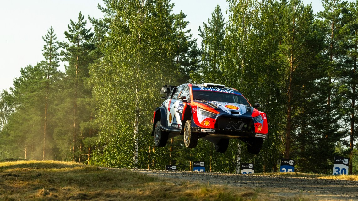 Ott Tanak takes overnight lead at WRC Rally Finland