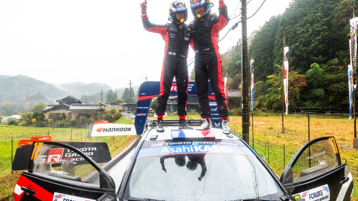 Sebastien Ogier wins Rally Japan to tighten gap on Elfyn Evans