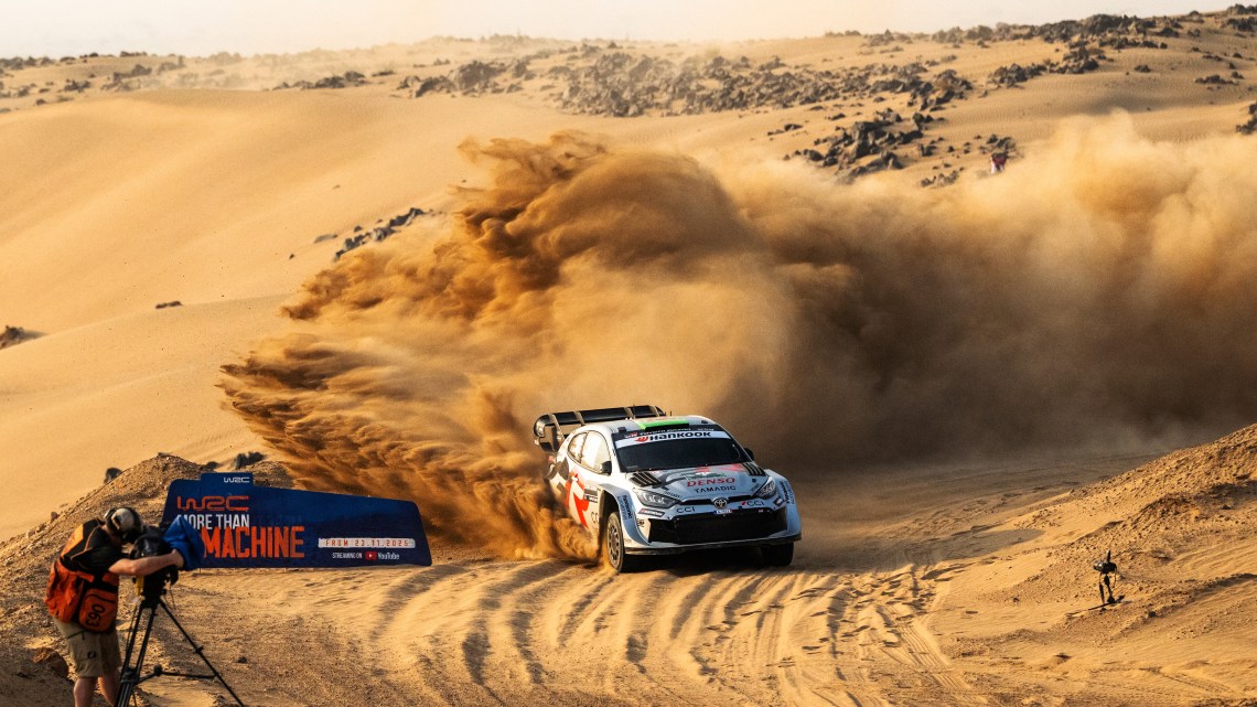 Evans puncture drops him down order after morning loop at Rally Saudi Arabia