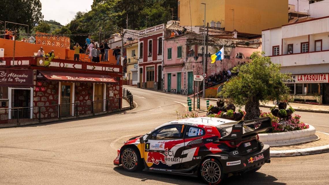 Oliver Solberg tightens gap on Sebastien Ogier at WRC Rally Islas Canarias