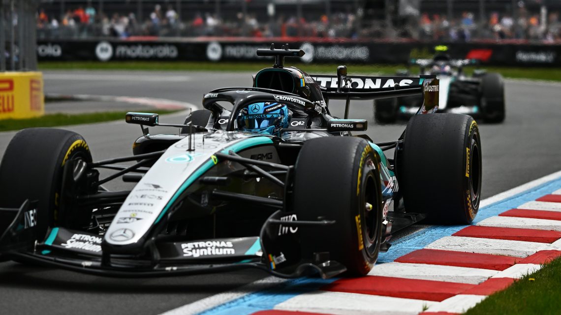 George Russell takes Canadian Grand Prix pole with Mercedes front row